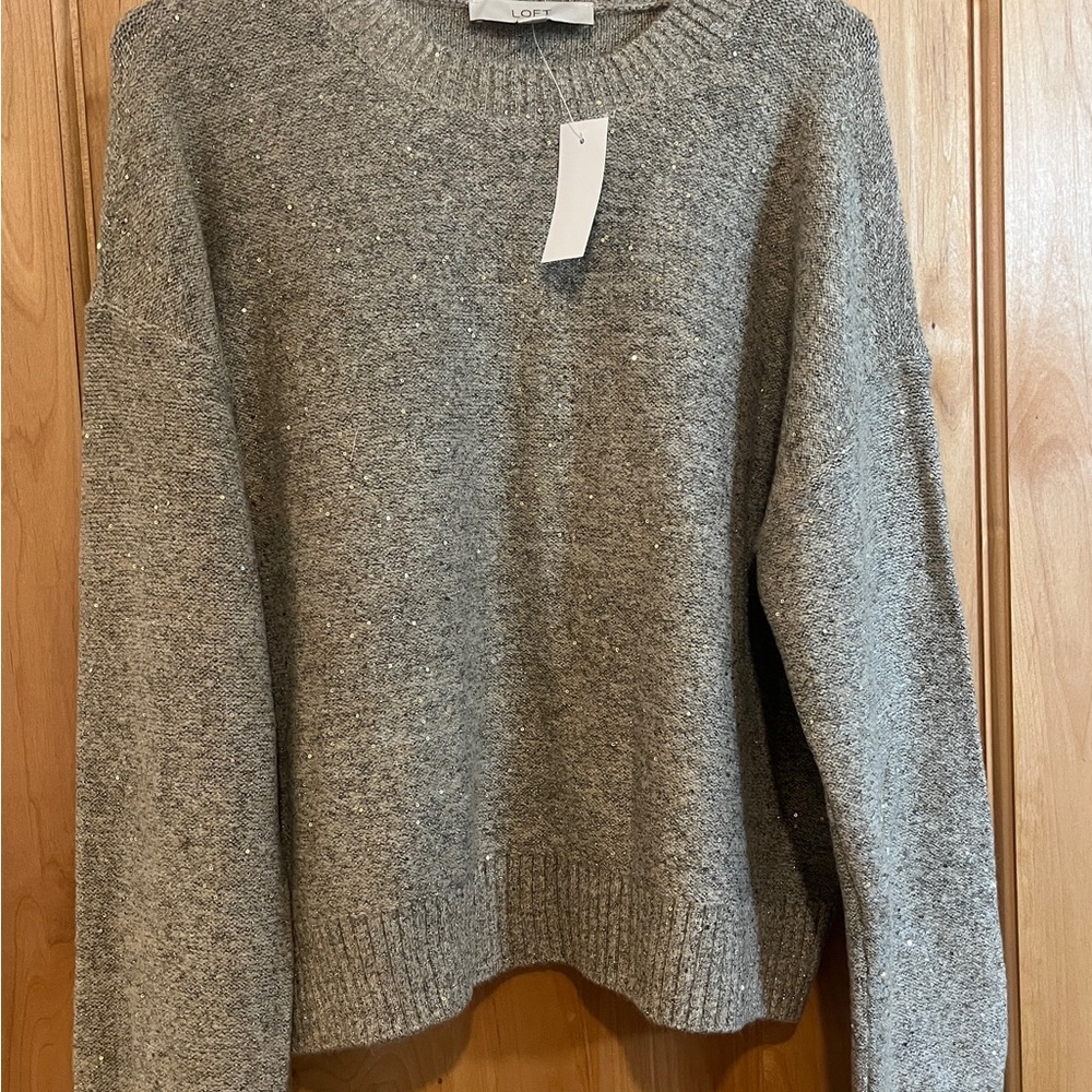 LOFT NWT Gold Crew Neck Sweater